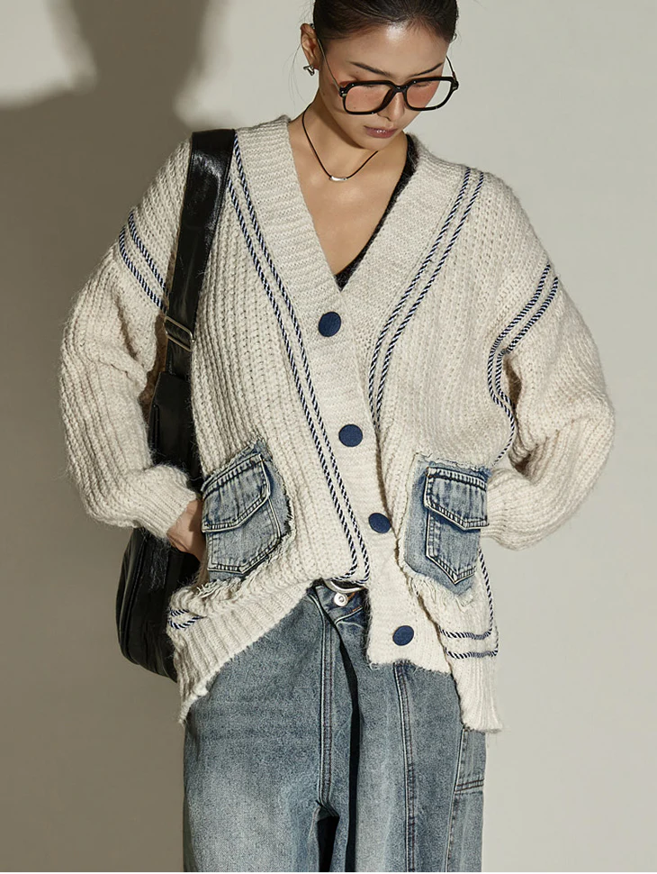 J2889 Denim Cardigan