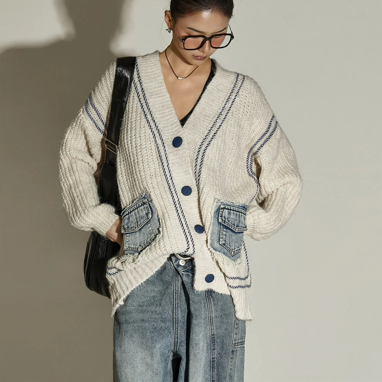 J2889 Denim Cardigan - Image 2