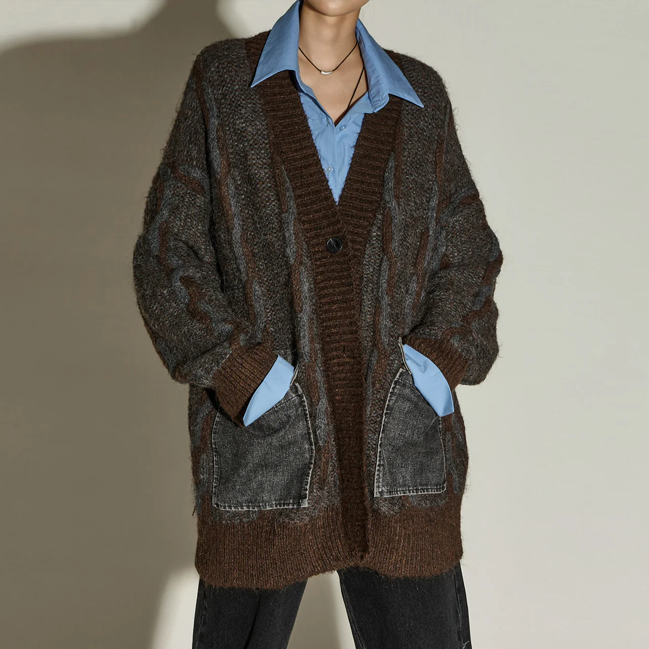 J2896 Twisted Color Cardigan - Image 2