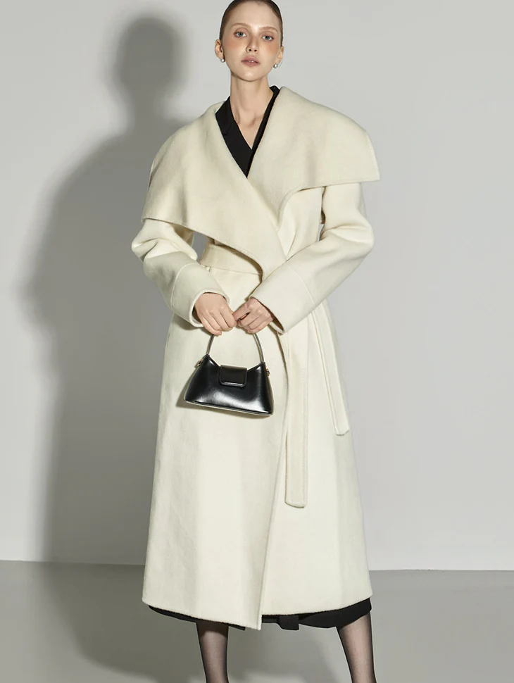 J2920 Wool Wide Collar Coat