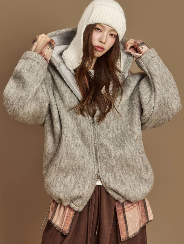 J3002 Wool Hooded Jacket