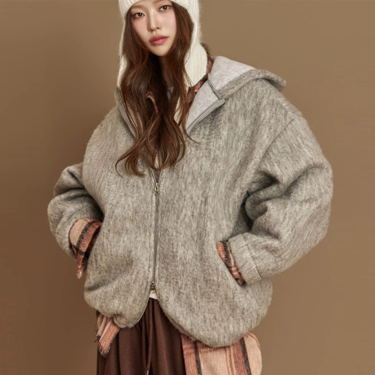 J3002 Wool Hooded Jacket - Image 2