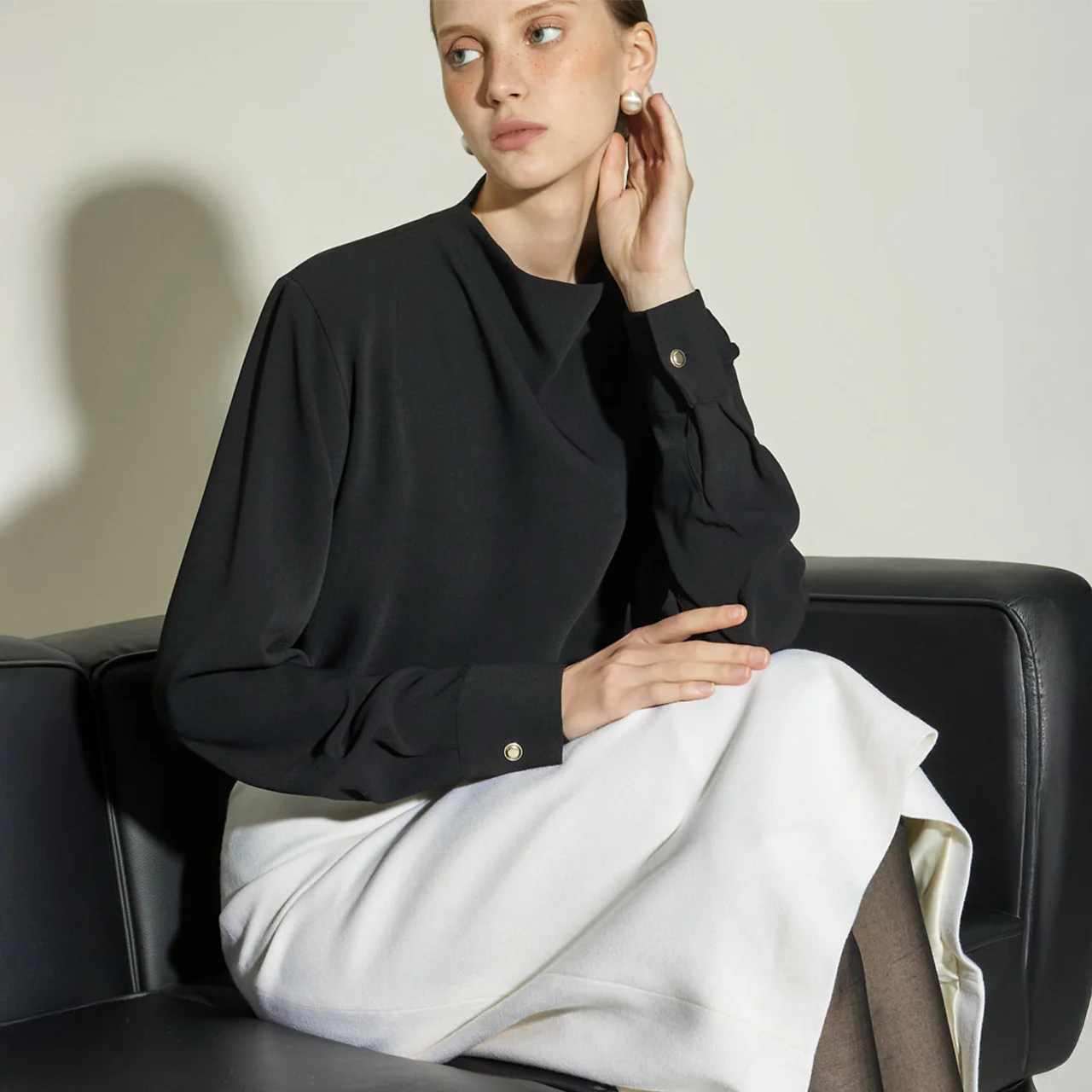 B3149 High-Neck Blouse - Image 2