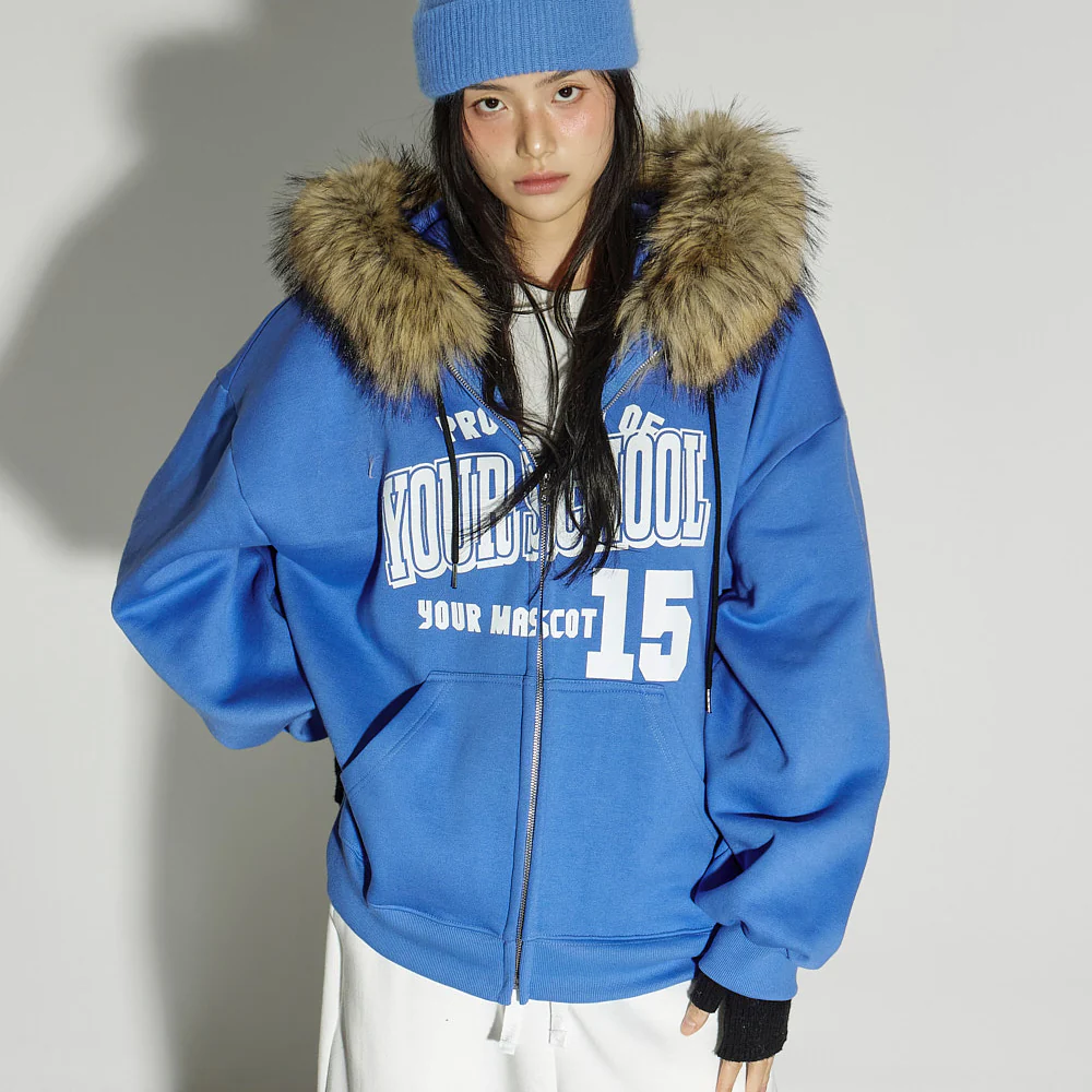 J3016 Fur Hooded Jacket - Image 2