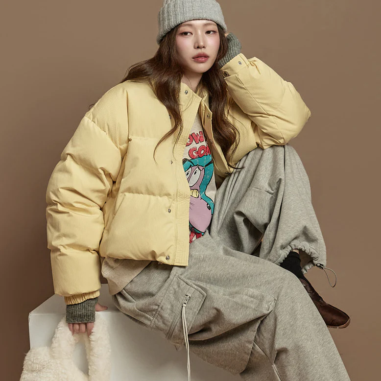 J3024 Down Crop  Jacket - Image 2