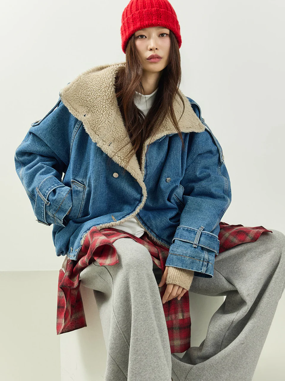J3025 Boucle Denim Jacket