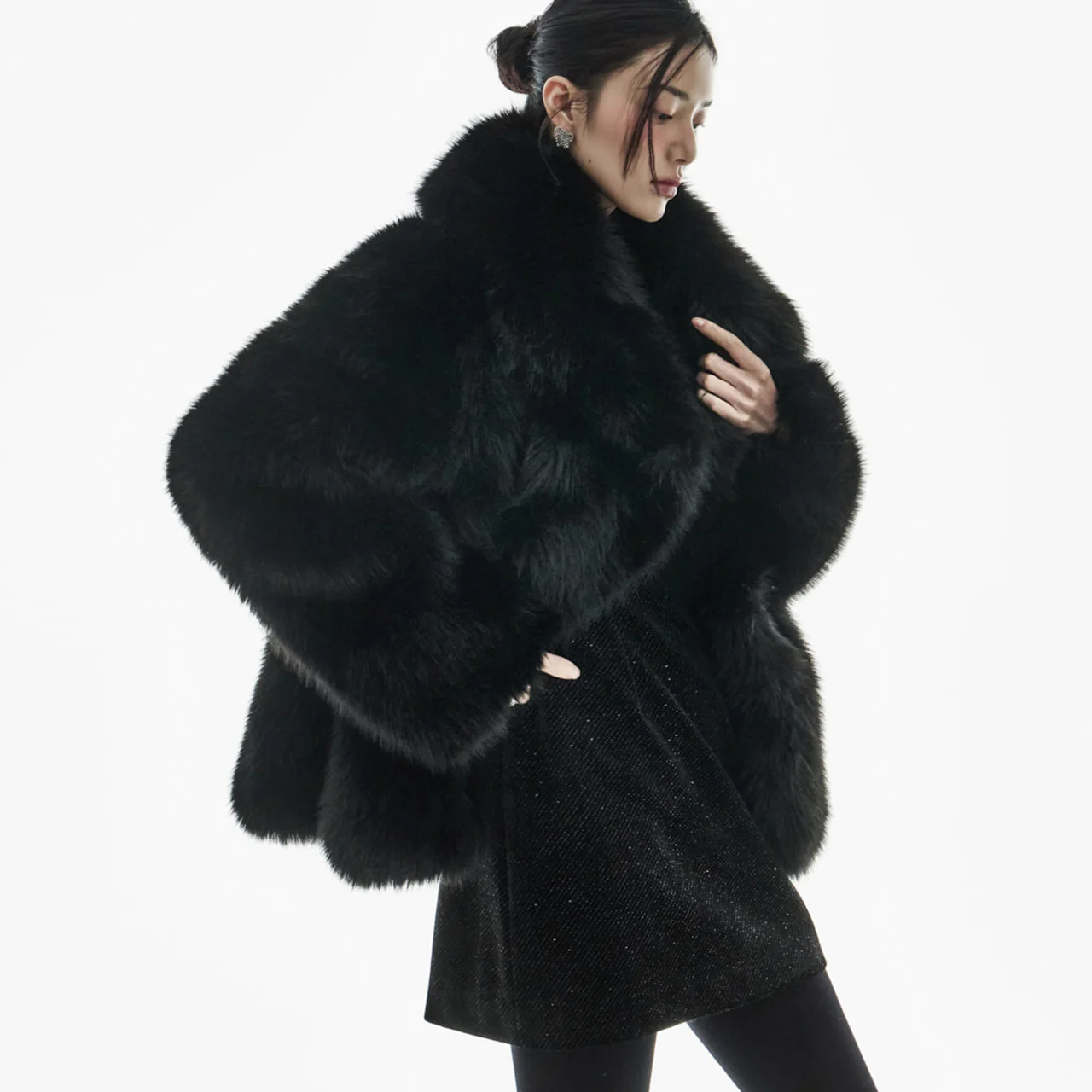 J3048 Big Collar Fur Jacket - Image 2