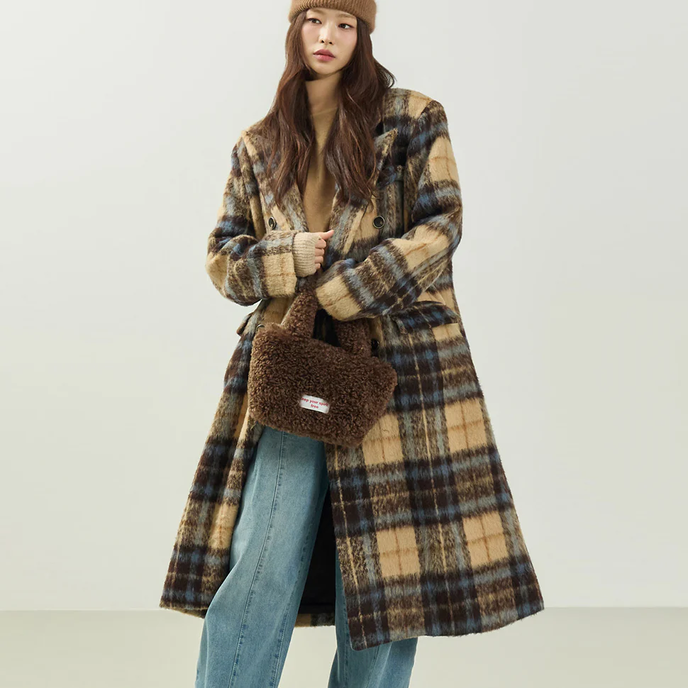 J3059 Check Coat - Image 2