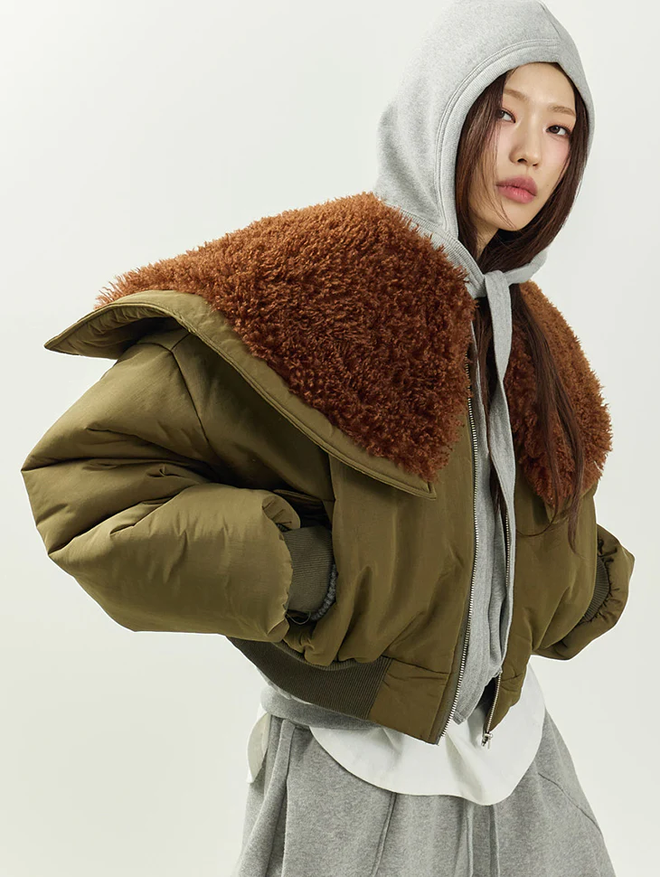J3061 Wide Collar Jacket