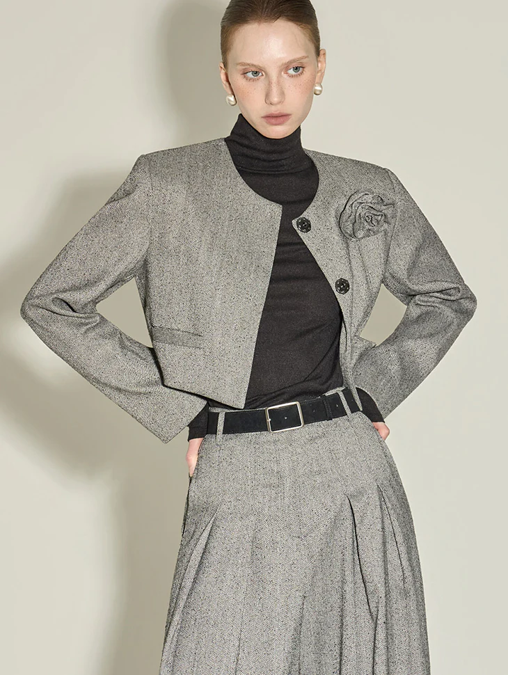 J3073 Jacket with Corsage