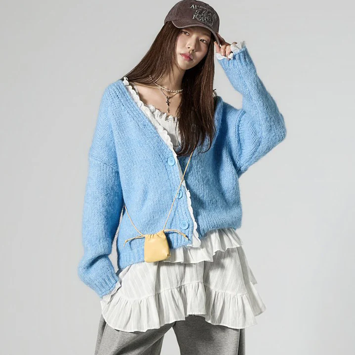 J3122 Lace V-Neck Cardigan - Image 2