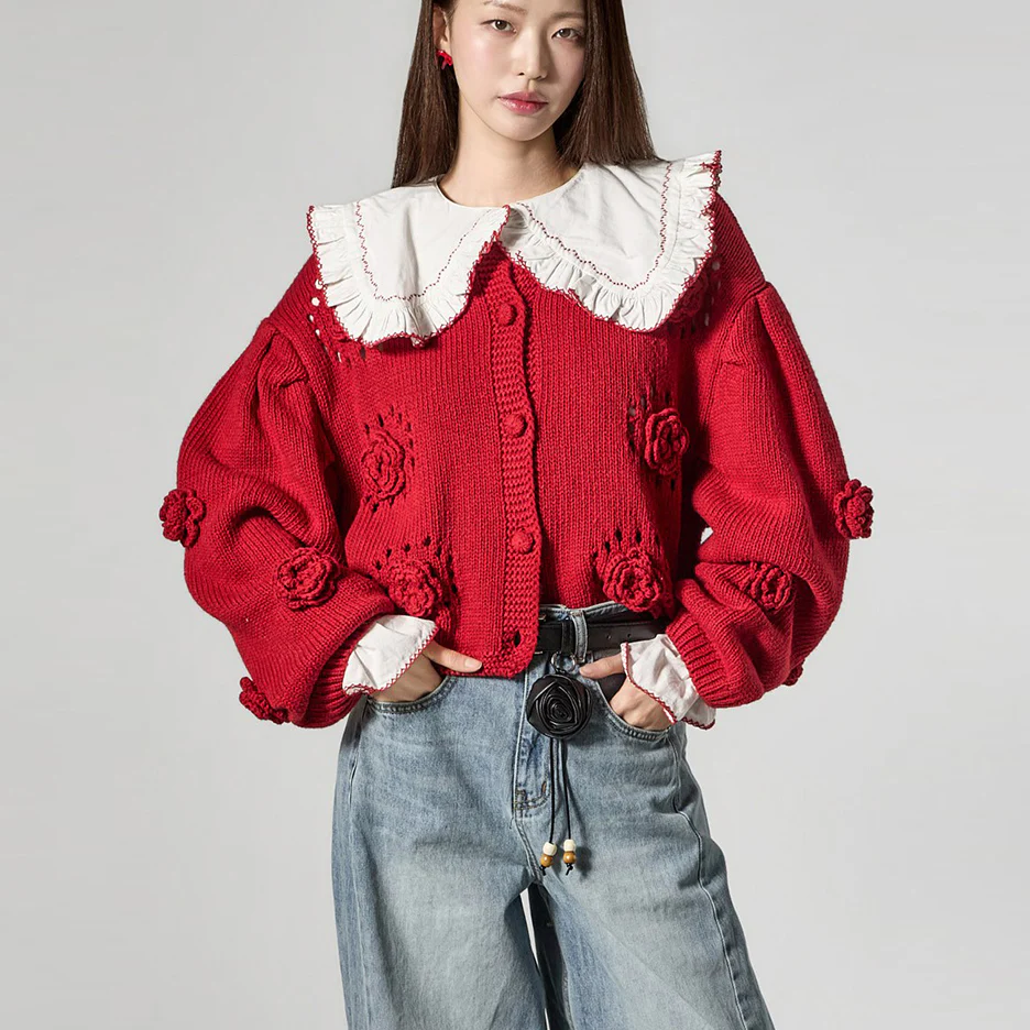 J3126 Crochet Handmade Cardigan - Image 2