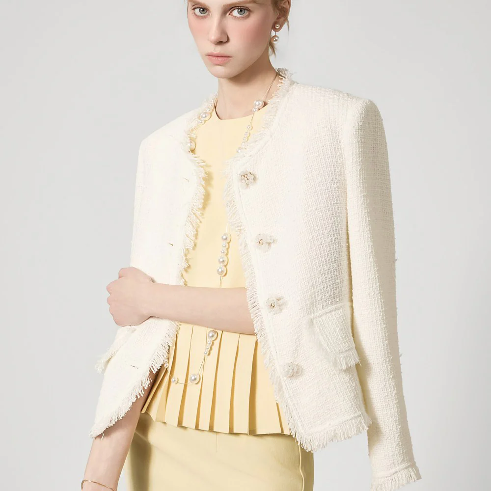 J3163 Flower Tweed Jacket - Image 2
