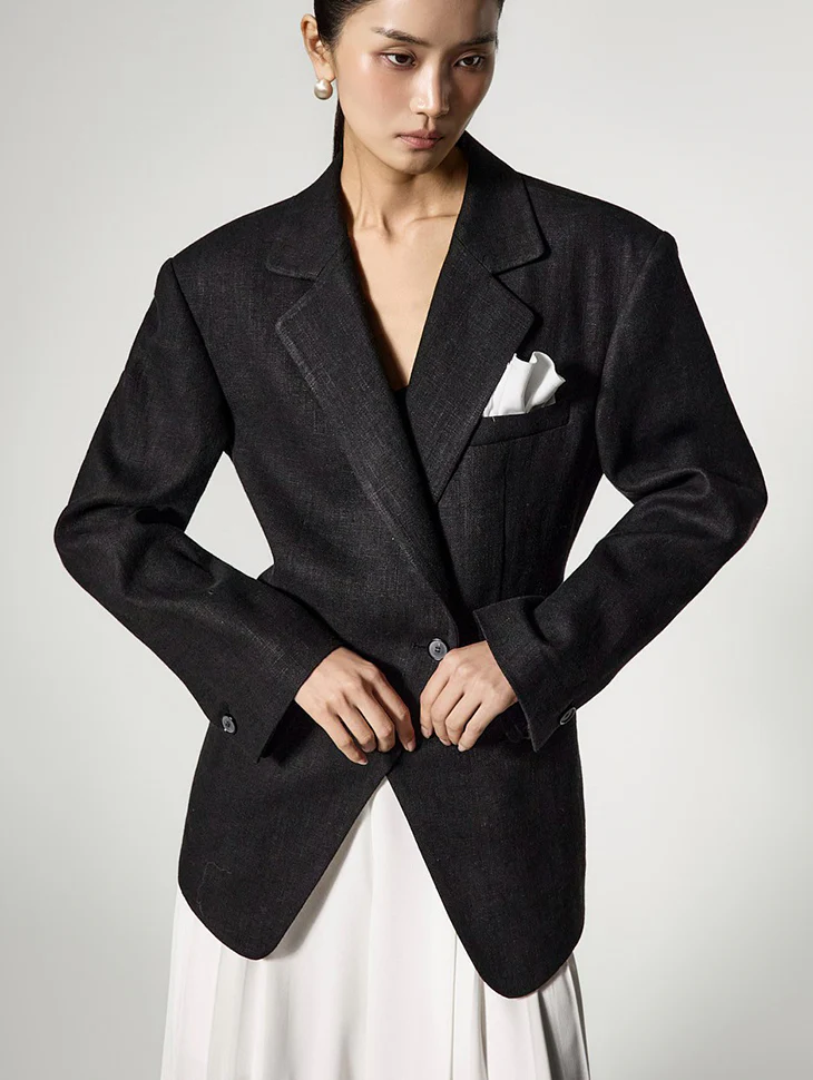 J3187 Linen Handkerchief Jacket