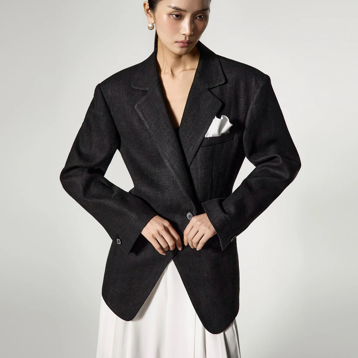 J3187 Linen Handkerchief Jacket - Image 2