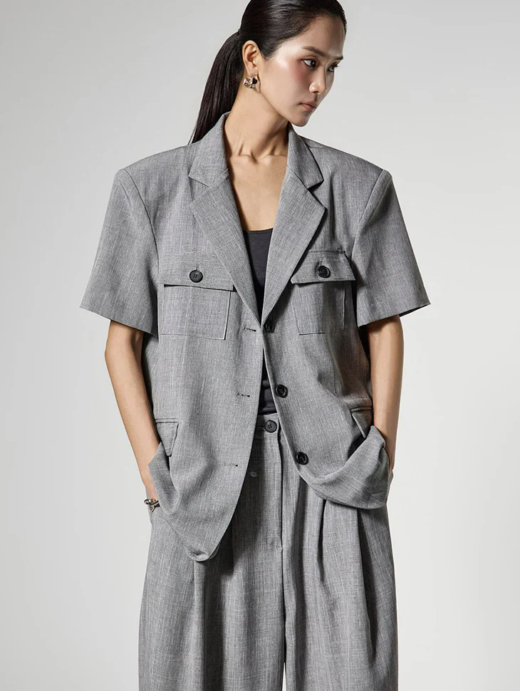 J3198 Utility Half Jacket