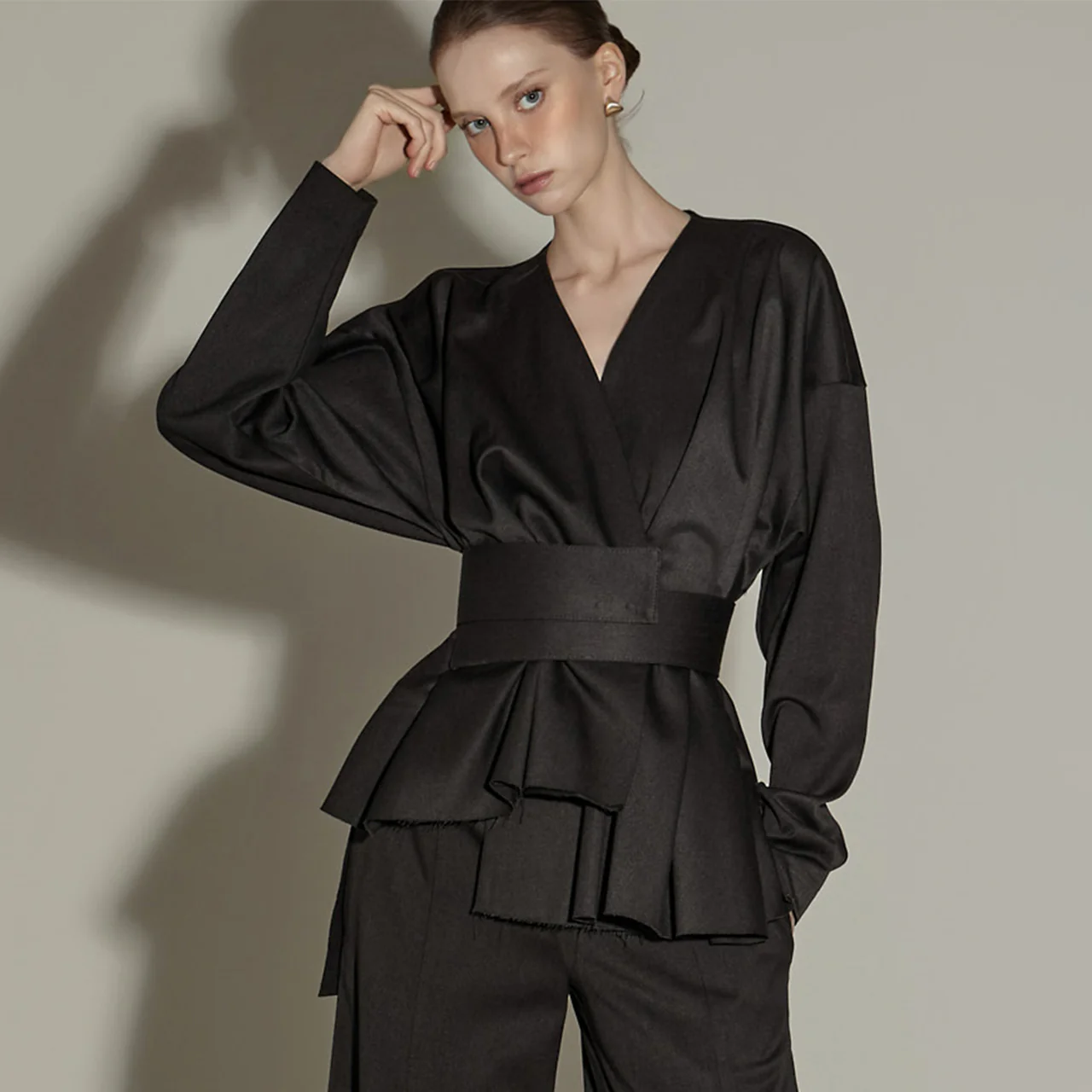 J9321 Jacket with  Belt - Image 2