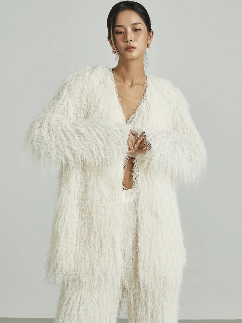 J9359 Fluffy Shaggy Jacket