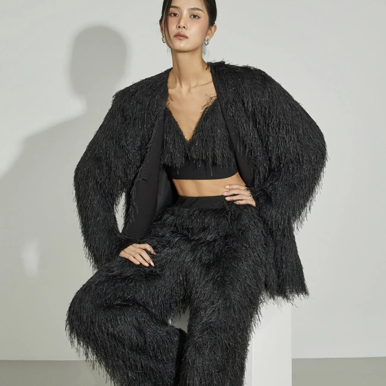 J9359 Fluffy Shaggy Jacket - Image 2
