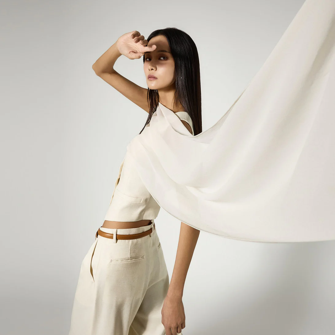 J9367 Drape Layered Vest - Image 2