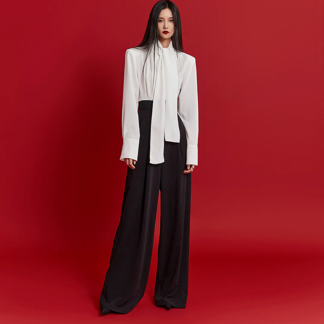 JS033 Jumpsuit with Belt, Scarf - Image 2