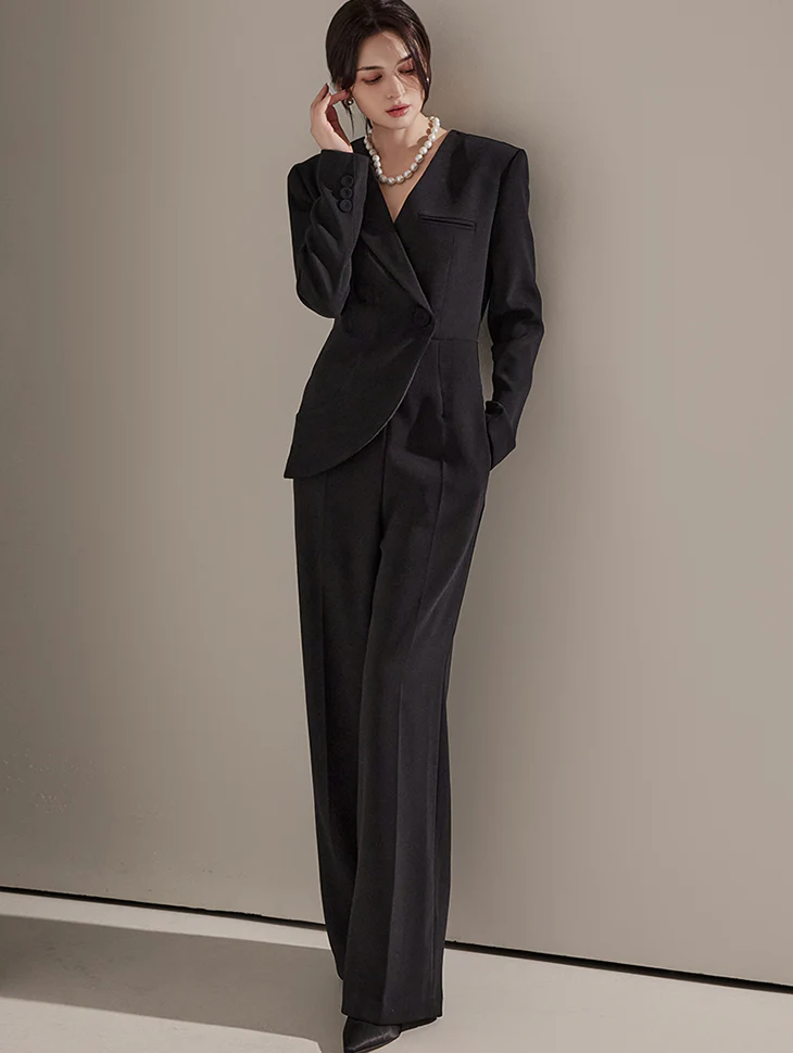 JS034 Unbalance Jacket Jumpsuit