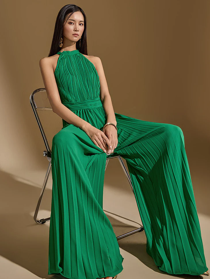 JS039 Pleated Jumpsuit