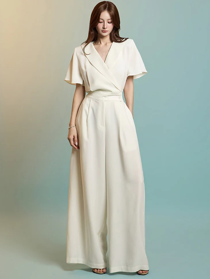 JS057 Shirring Jumpsuit