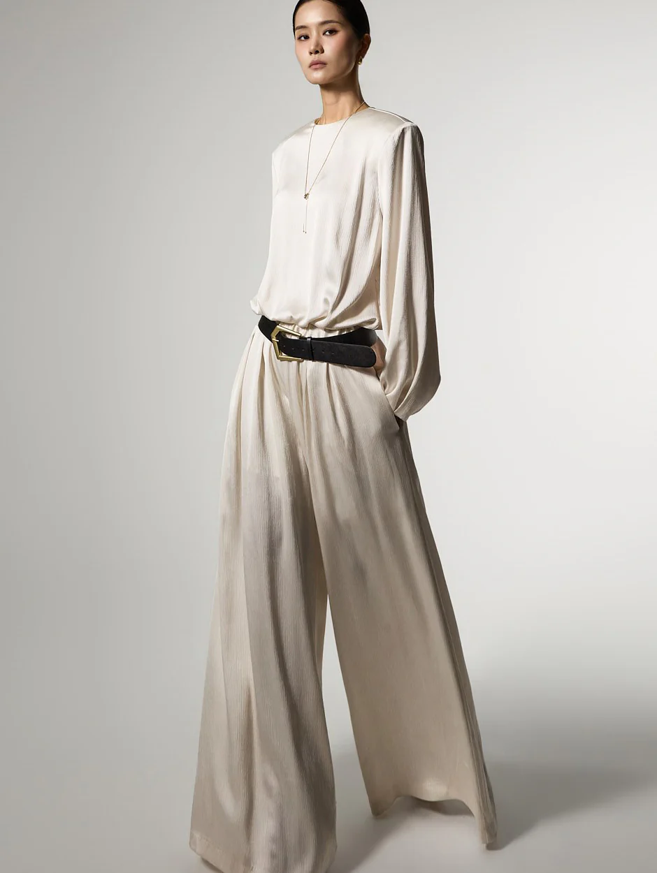 JS9027 Satin Jumpsuit with Belt