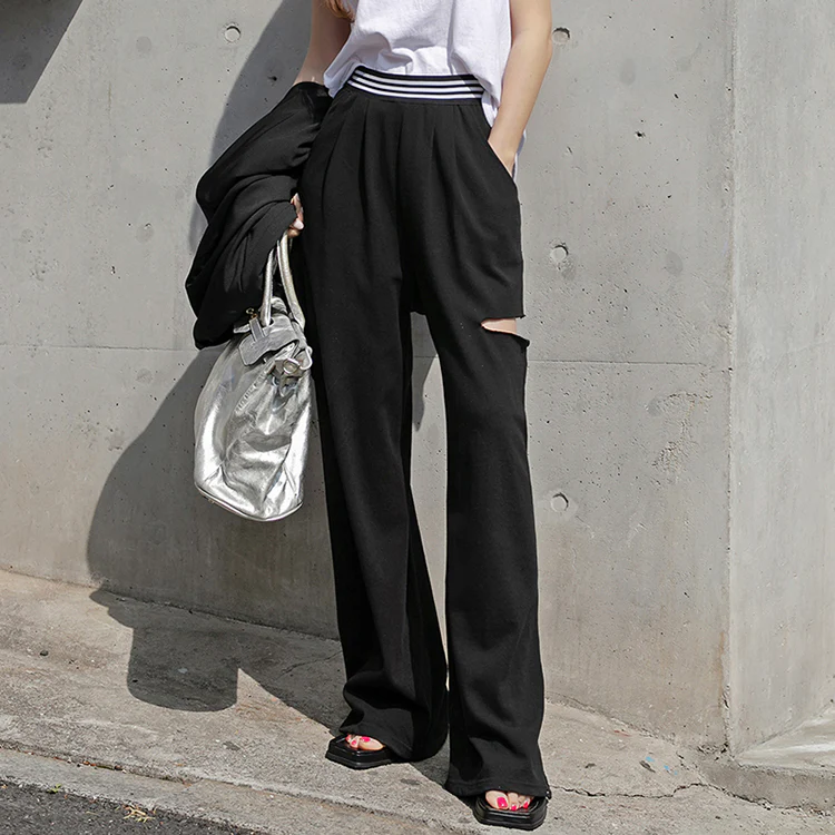 P2412 Elastic Waist Maxi Sweatpants - Image 2