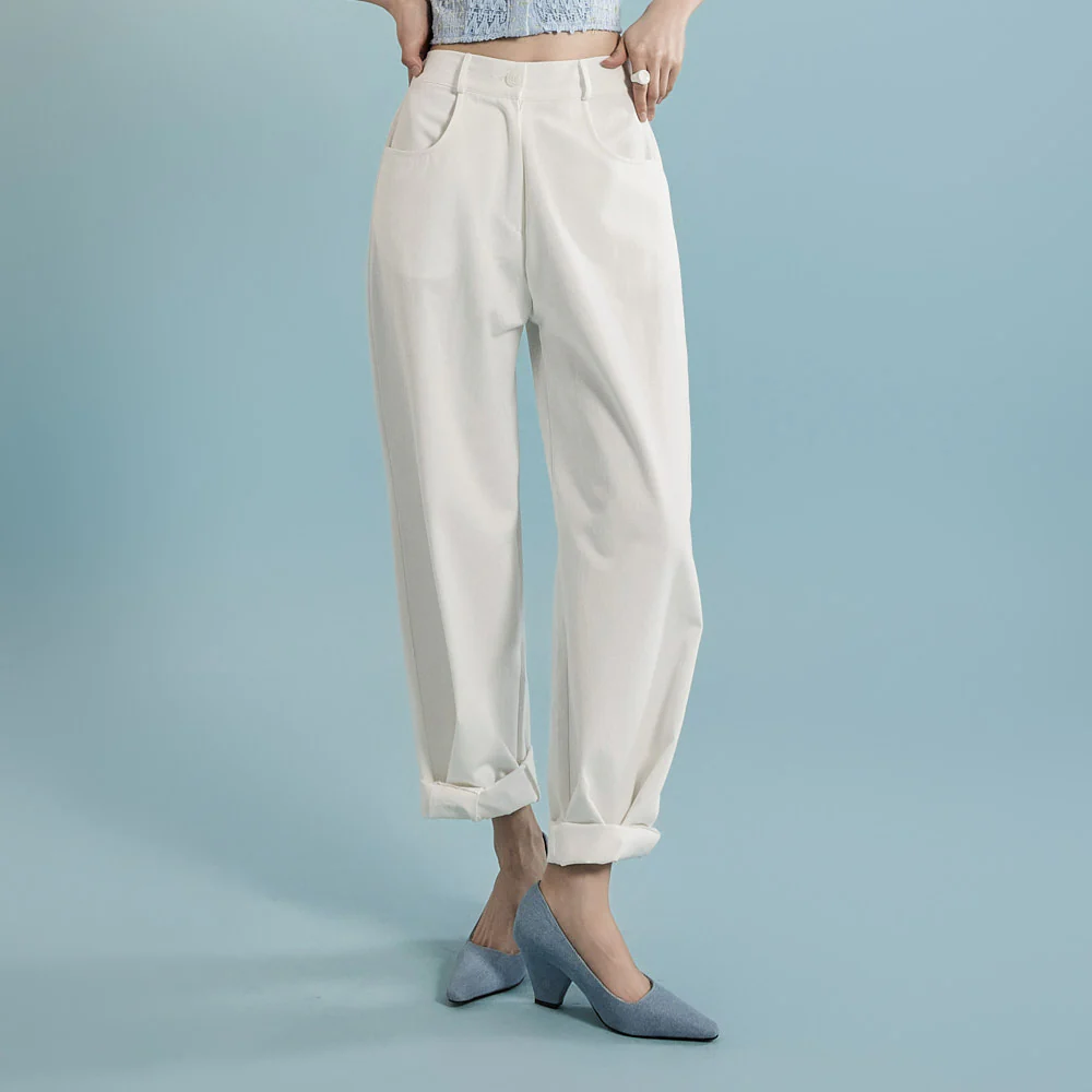 P3057 Cotton Straight Pants - Image 2
