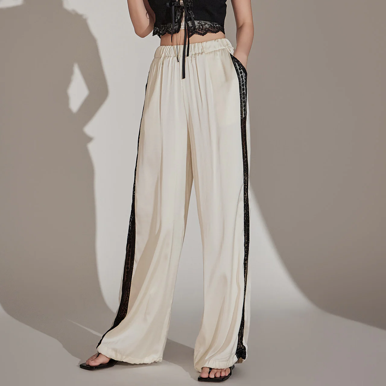P3126 Satin Lace Pants - Image 2
