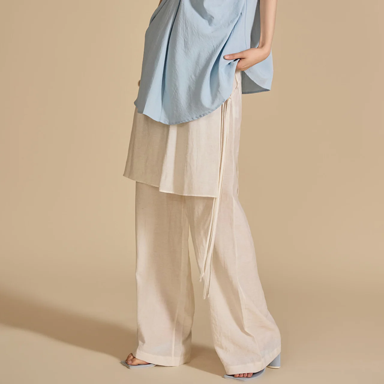 P3199 Linen Wrap Pants - Image 2