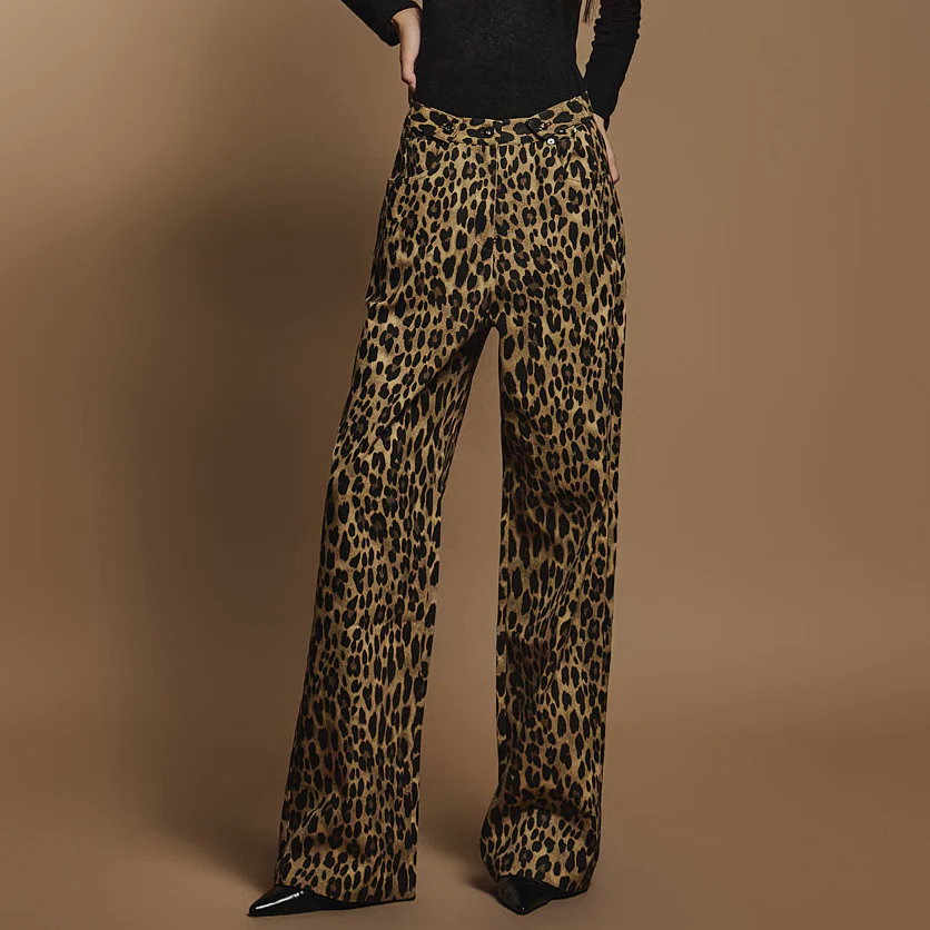 P3264 Leopard Pattern Pants - Image 2