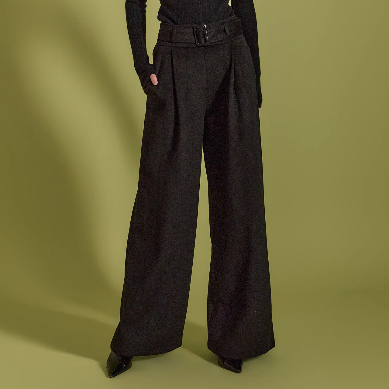 P3339 Wide Slacks With Belt *Addtional L Size Version* - Image 2