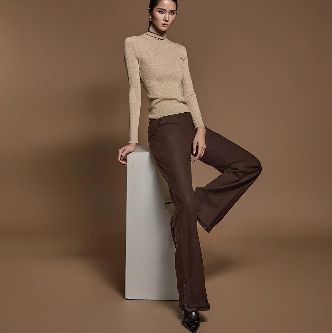 P3358 Fur Trimmed Slacks - Image 2