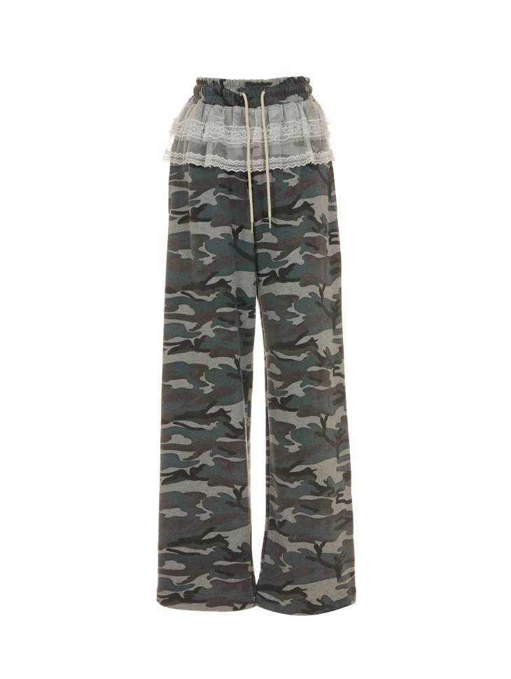 P3406 Camouflage Lace Pants