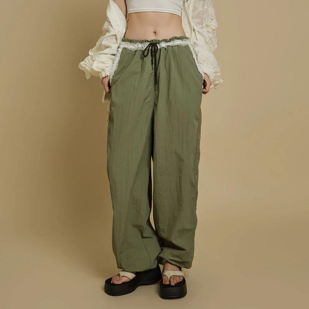 P3455 Lace Jogger Pants - Image 2