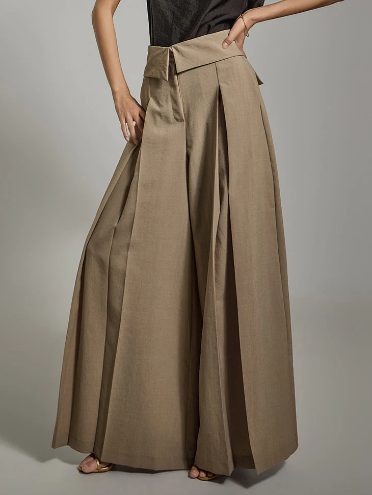 P3470 Pintuck Wide Slacks