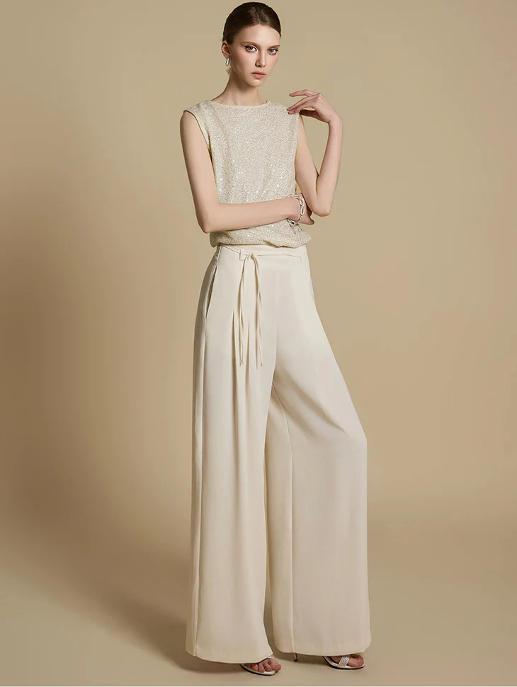 P3478 Wide Slacks with Strap