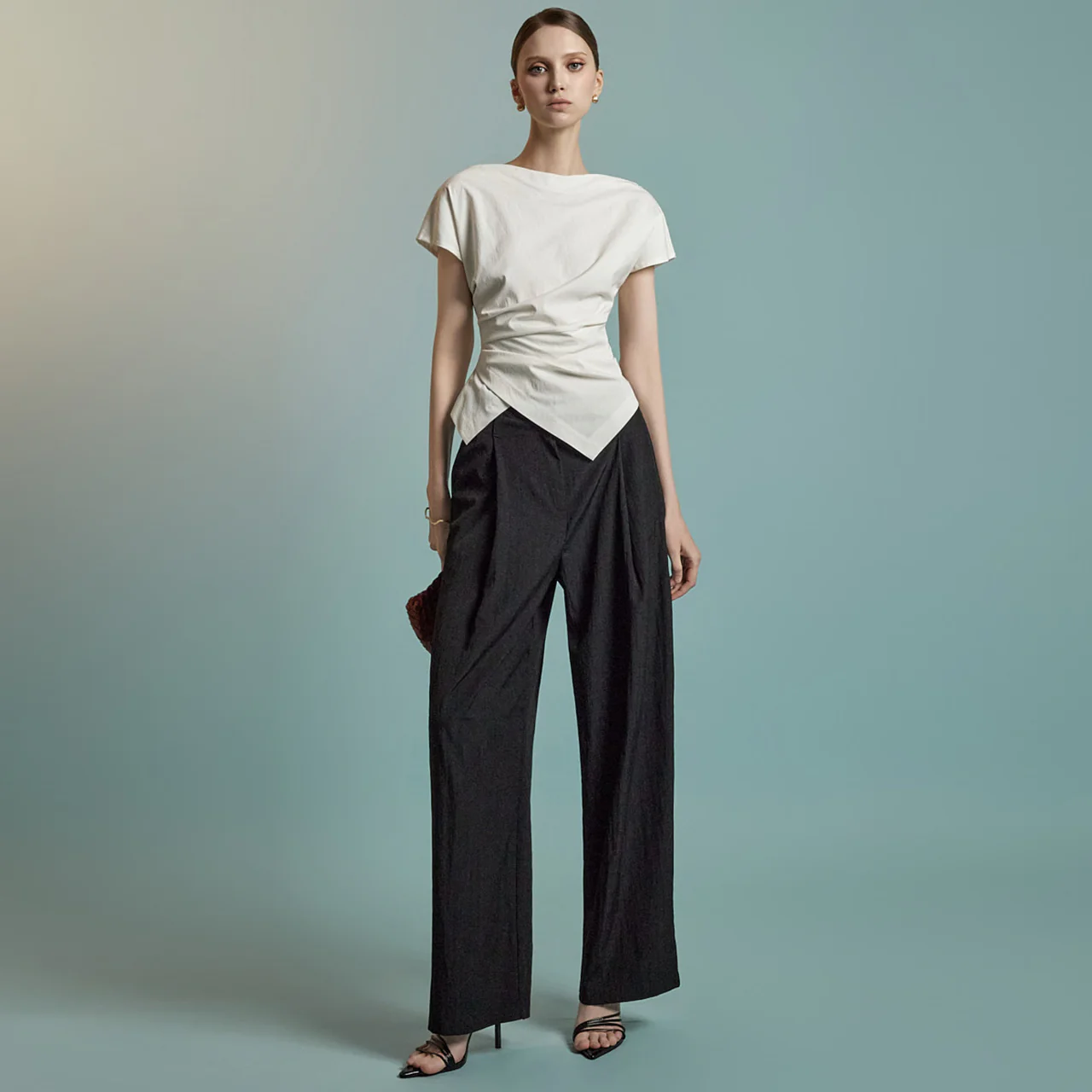 P3507 Low Pintuck Pants - Image 2