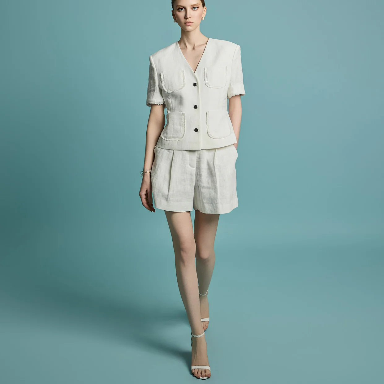 P3509 Linen Shorts - Image 2