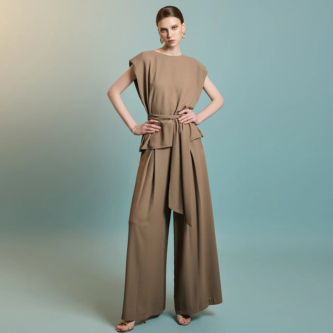 P3510 Pintuck Wide Slacks - Image 2
