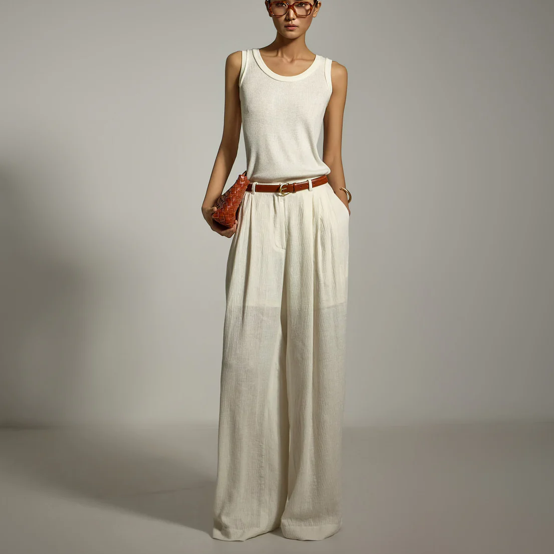P3513 Linen Pintuck Slacks - Image 2