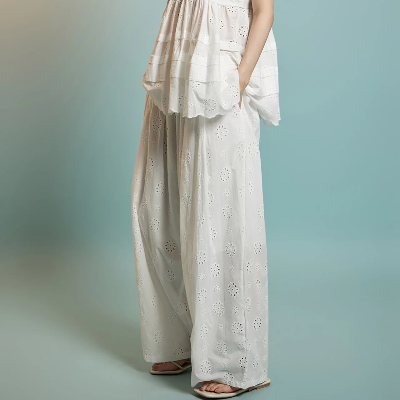 P3534 Eyelet  Pants - Image 2