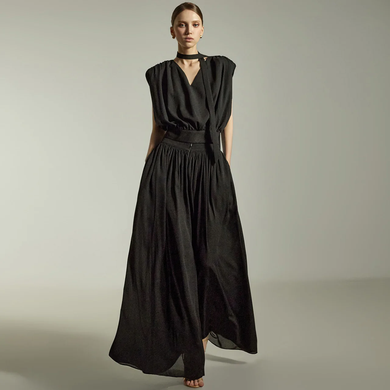 P3616 Shirring Wide Pants - Image 2
