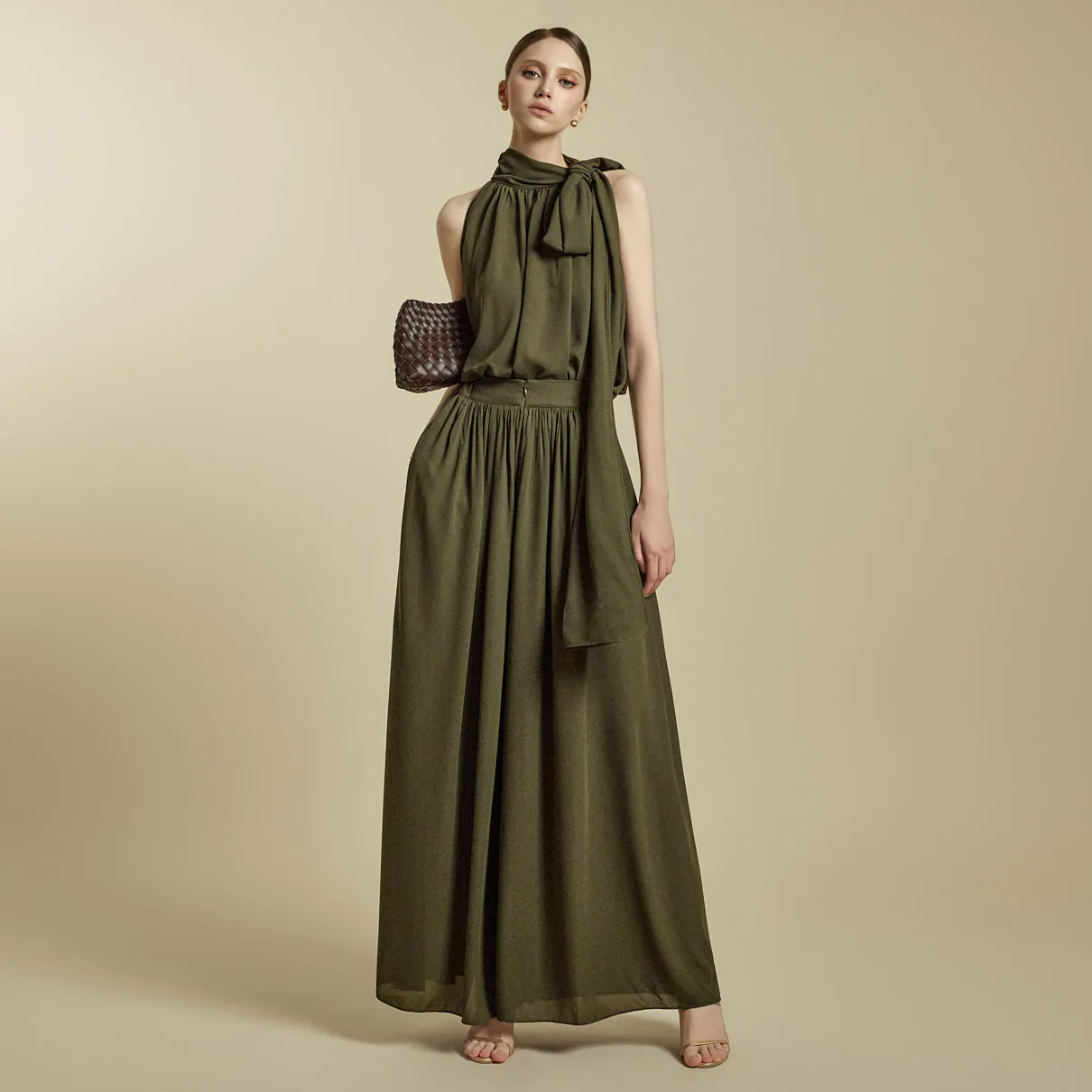 P3616 Shirring Wide Pants - Image 2