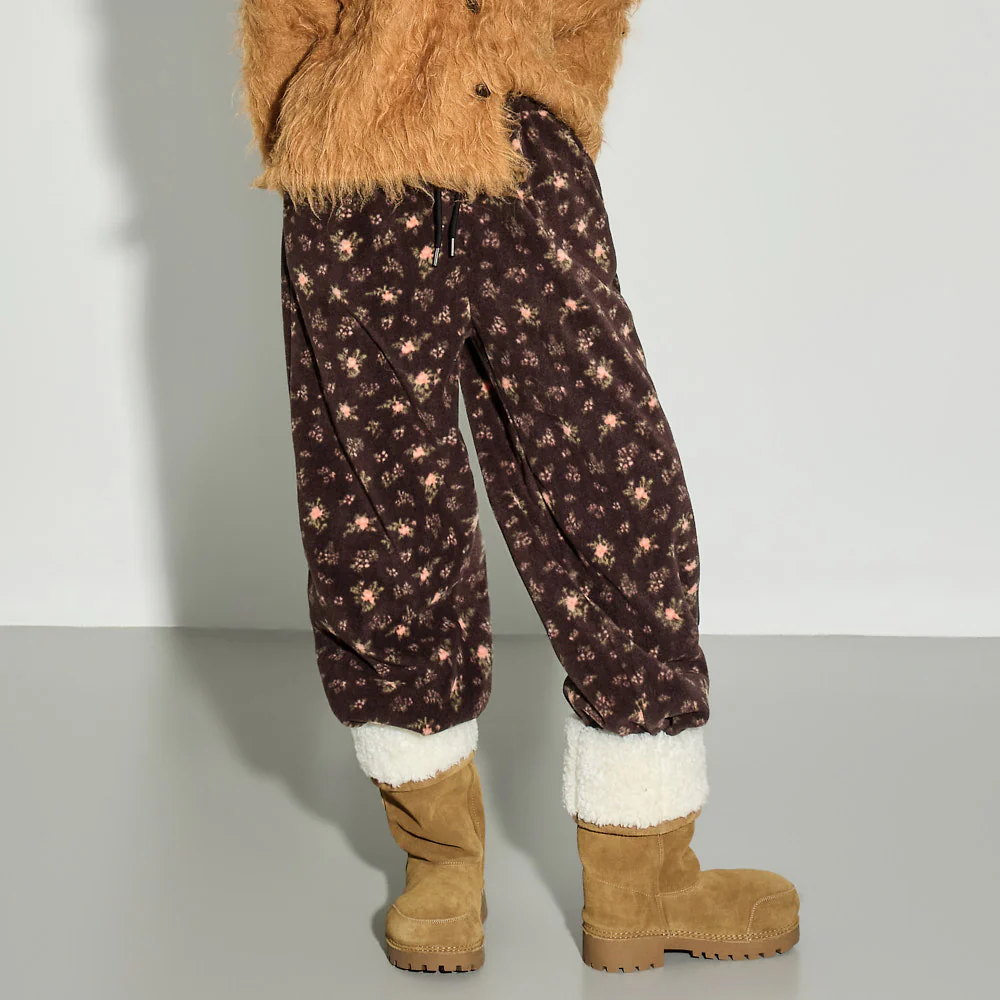 P3730 Flower Fleece Pants - Image 2