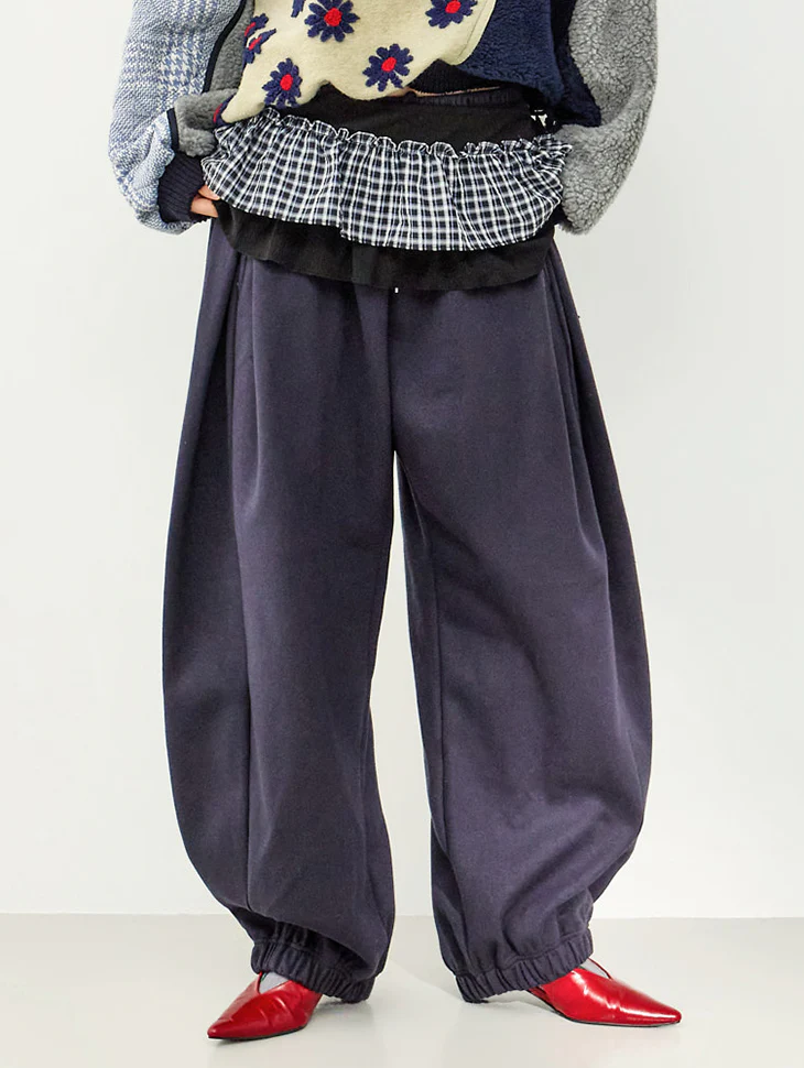 P3736 Pintuck Jogger Sweat Pants