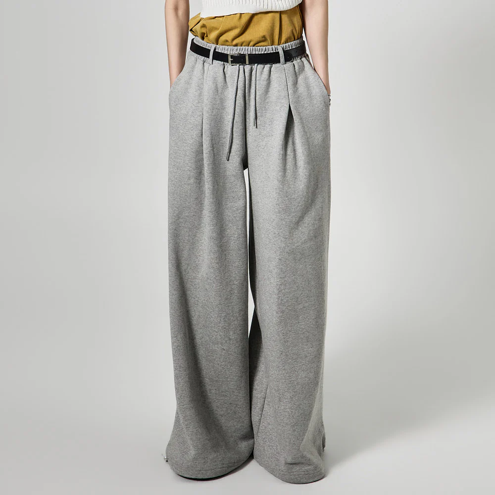 P3742 Wide Pintuck Sweat Pants - Image 2